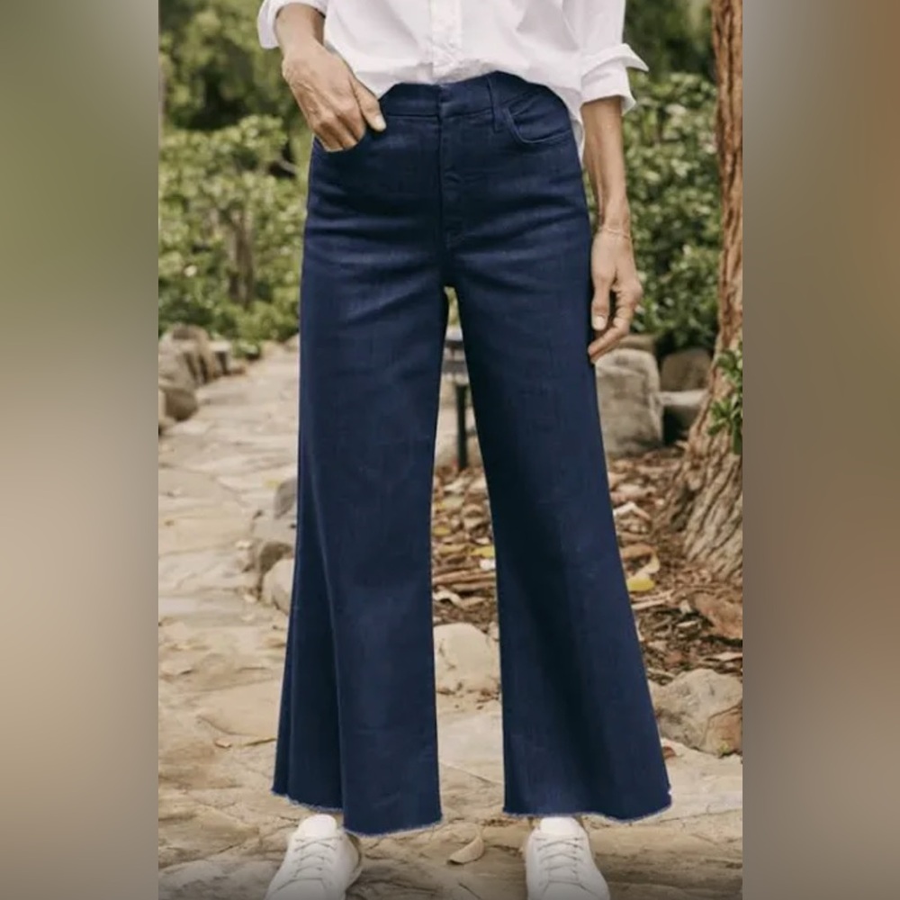 Frank & Eileen Galway Gaucho Jean Pants in Dark Rinse